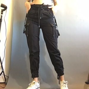 LF/Carmar Black Strappy Cargo Pants
